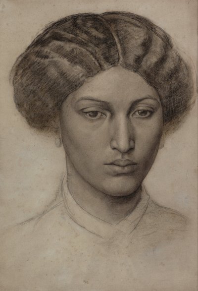 Head of a Young Woman (Mrs. Eaton) by Dante Gabriel Charles Rossetti